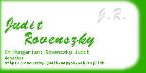 judit rovenszky business card